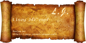 Liszy József névjegykártya
